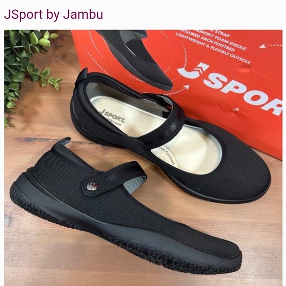 JSport by Jambu Shoes - JSport by Jambu Black Athletic Shoes with Non-Slip Sole
